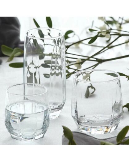 Service de verres transparents - 18 pièces